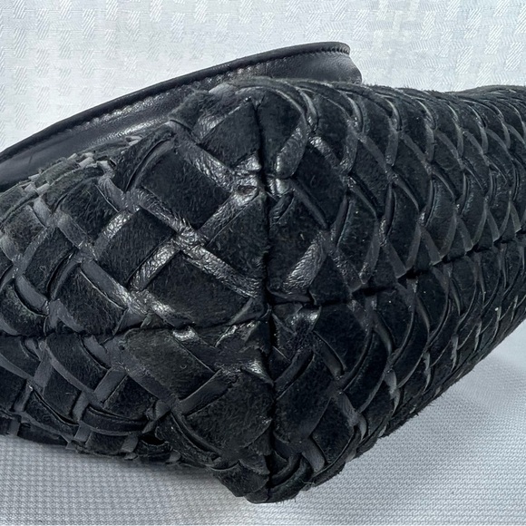 Vintage Bally Black Woven Leather Satchel with Tassel – Made in Italy - Picture 8 of 15